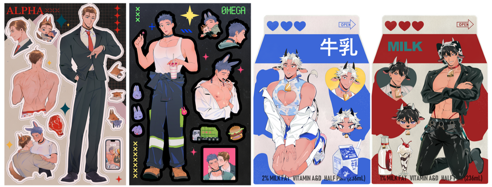 Original Character Sticker Sheets Original Character Sticker Sheets