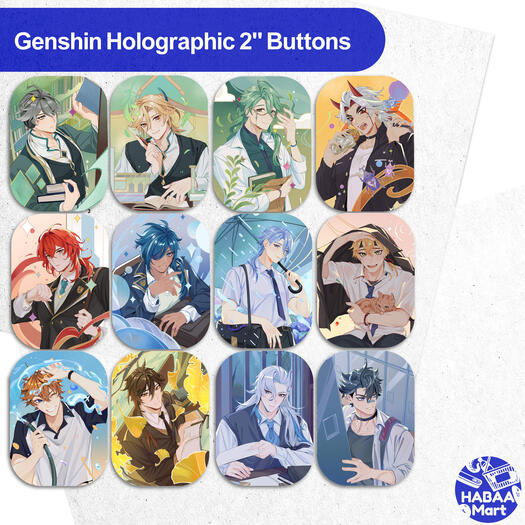 Genshin Impact Holographic badges